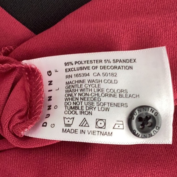 DUNNING NWT  GOLF FENTON JERSEY MENS POLO SHIRT COOLMAX ALL SEASON POPPY  XL - Picture 7 of 12